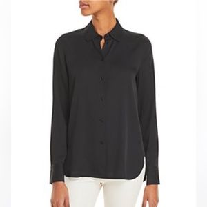 Vince silk stretch black blouse